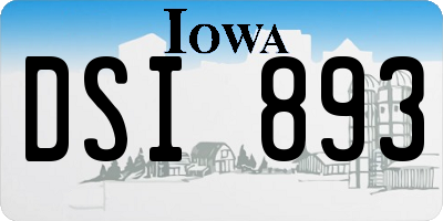 IA license plate DSI893