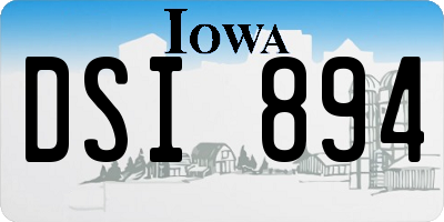 IA license plate DSI894