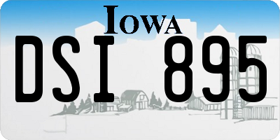 IA license plate DSI895