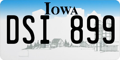 IA license plate DSI899