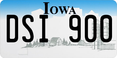 IA license plate DSI900
