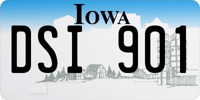 IA license plate DSI901