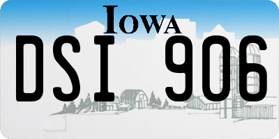 IA license plate DSI906