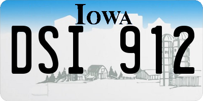IA license plate DSI912