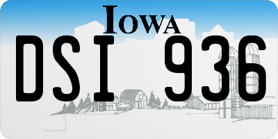IA license plate DSI936