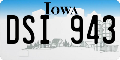 IA license plate DSI943