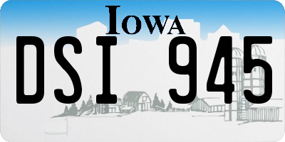 IA license plate DSI945