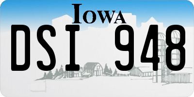 IA license plate DSI948
