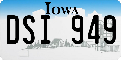 IA license plate DSI949