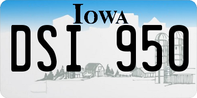 IA license plate DSI950