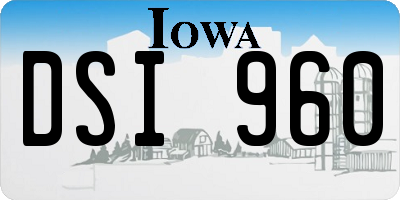 IA license plate DSI960