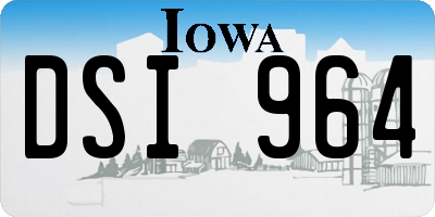 IA license plate DSI964