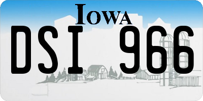 IA license plate DSI966