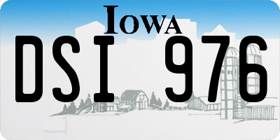 IA license plate DSI976