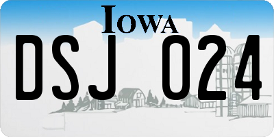 IA license plate DSJ024