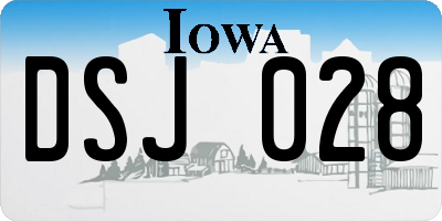 IA license plate DSJ028