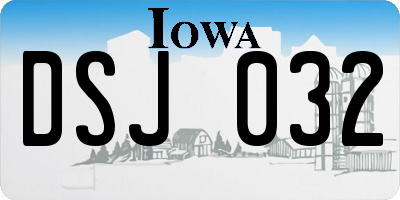 IA license plate DSJ032