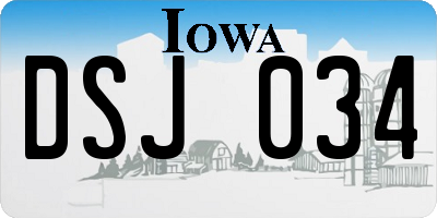 IA license plate DSJ034