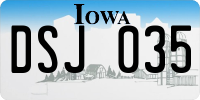 IA license plate DSJ035