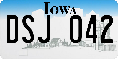 IA license plate DSJ042