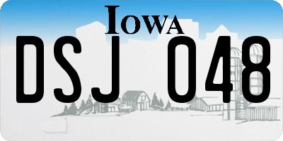 IA license plate DSJ048