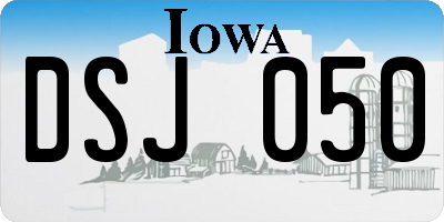 IA license plate DSJ050