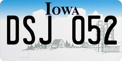 IA license plate DSJ052