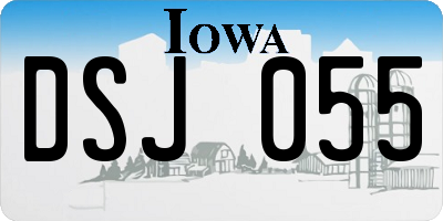 IA license plate DSJ055