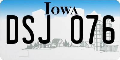 IA license plate DSJ076