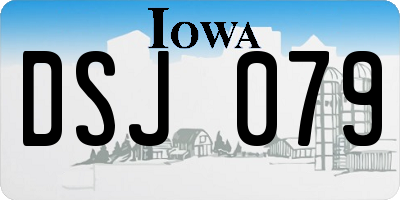 IA license plate DSJ079