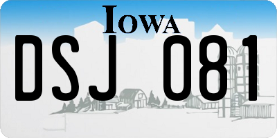 IA license plate DSJ081