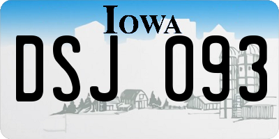 IA license plate DSJ093