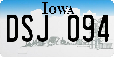 IA license plate DSJ094