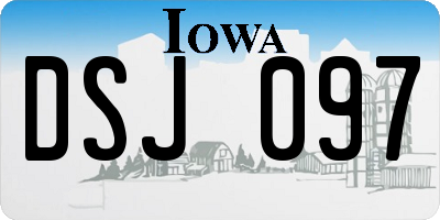 IA license plate DSJ097