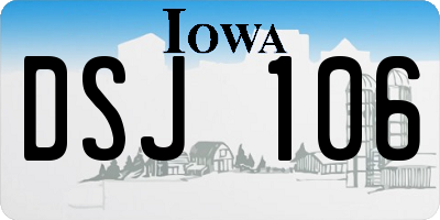 IA license plate DSJ106