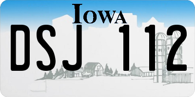 IA license plate DSJ112