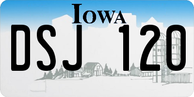 IA license plate DSJ120