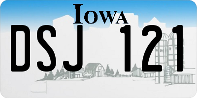 IA license plate DSJ121