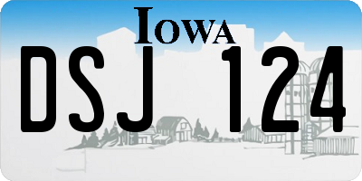 IA license plate DSJ124