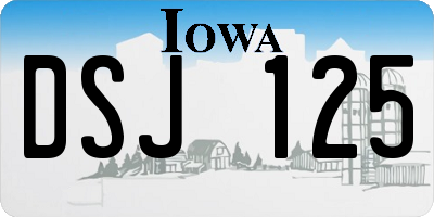 IA license plate DSJ125