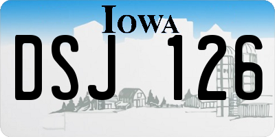 IA license plate DSJ126