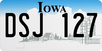 IA license plate DSJ127