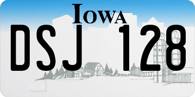 IA license plate DSJ128