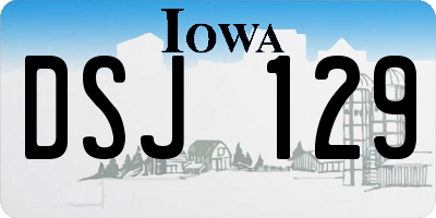 IA license plate DSJ129