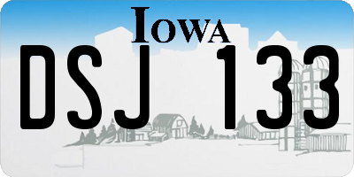 IA license plate DSJ133