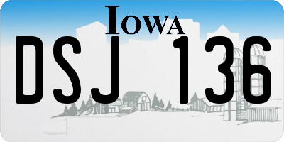 IA license plate DSJ136
