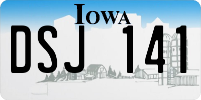 IA license plate DSJ141