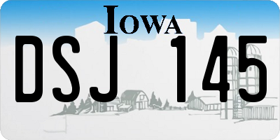 IA license plate DSJ145