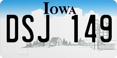 IA license plate DSJ149