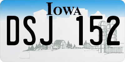 IA license plate DSJ152